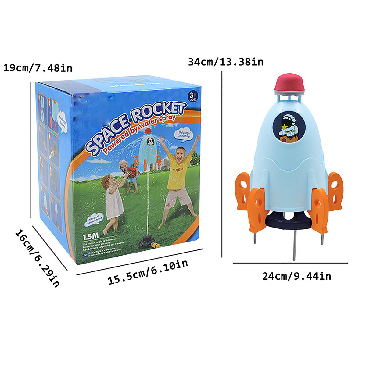 Musical Piano Carpet Space Rocket Sprinkler Water Spray Toy P271915
