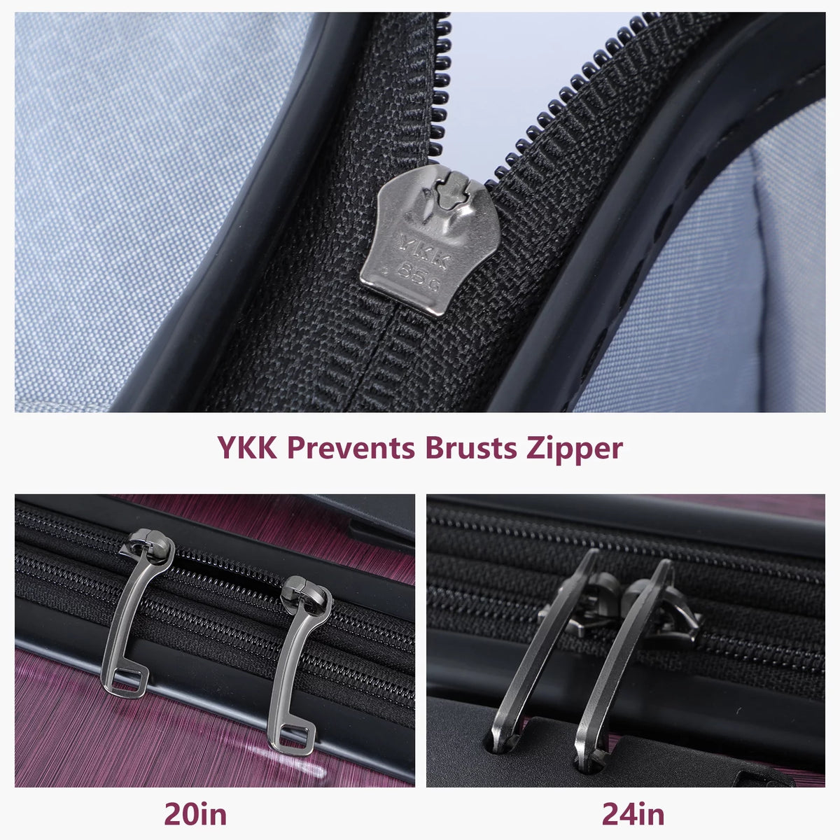 2 Piece ABS+PC Hardshell Luggage Set with Spinner Wheels Y6256