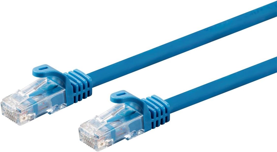 Cat6 Ethernet Patch Cable - 50 feet - Blue - Snagless RJ45 550Mhz UTP Plenum Pure Bare Copper Wire 23AWG Y5646