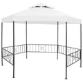 White Steel Frame Party Tent Canopy H56046