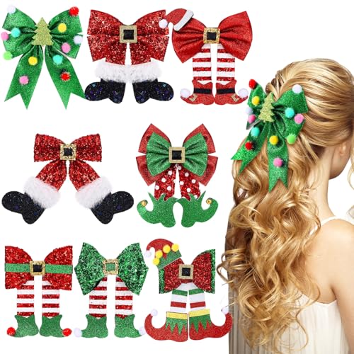 4 Pack Christmas Hair Clips E622069