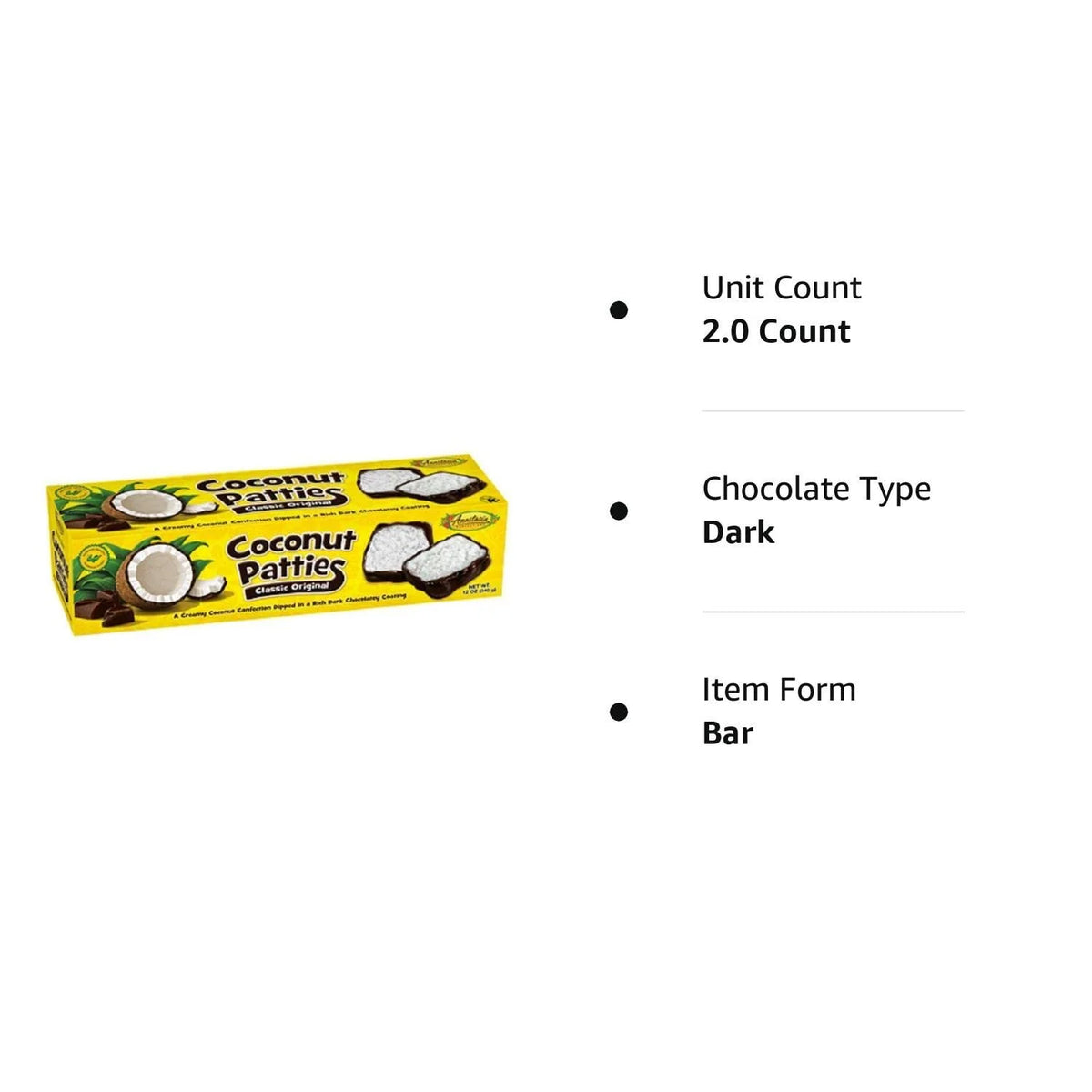 Coconut Patties Original 12-Ounce Pack of 2 A375001