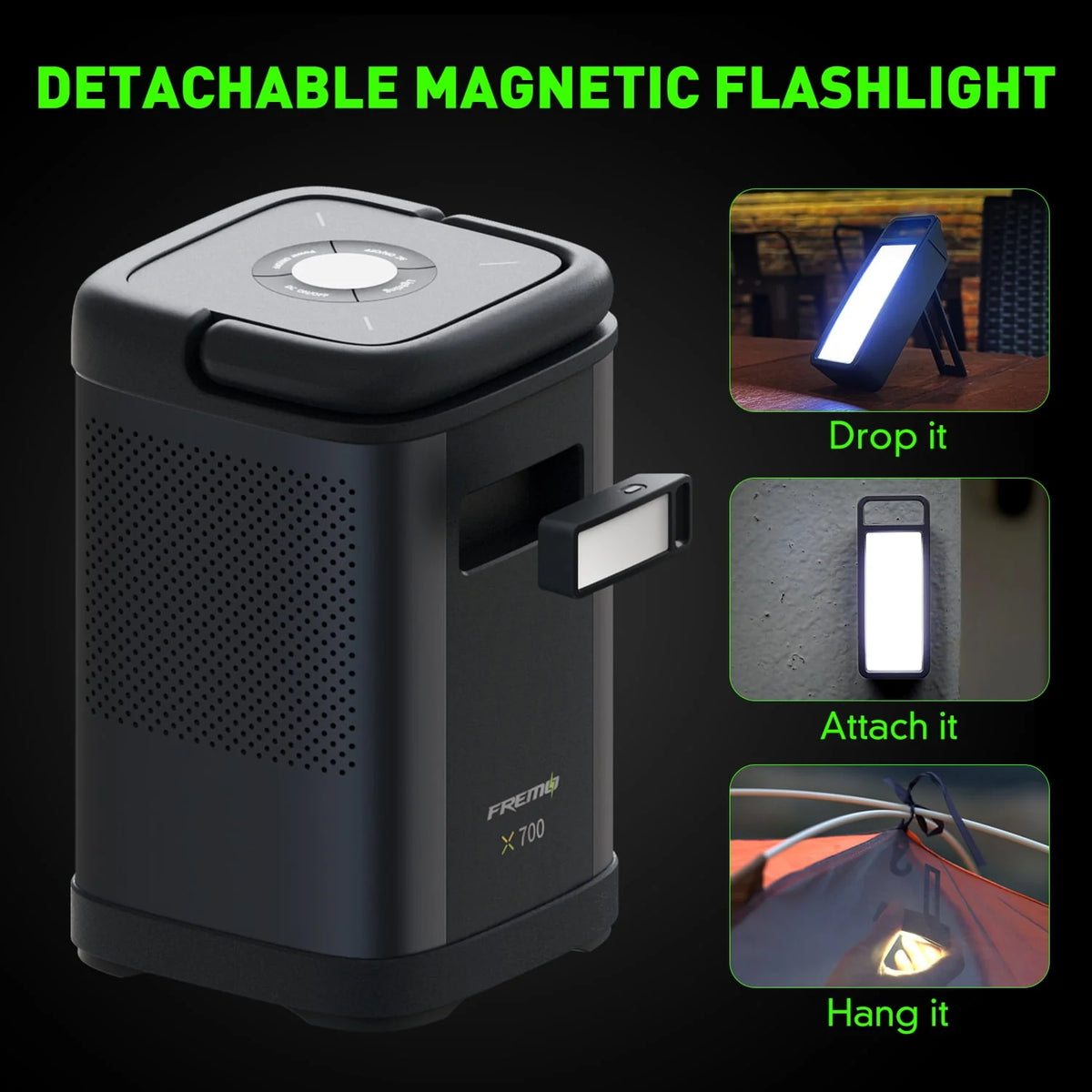 Portable Power Station 662Wh LiFePo4 Battery Solar Generator F751787