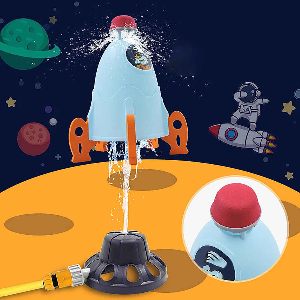Musical Piano Carpet Space Rocket Sprinkler Water Spray Toy P271915