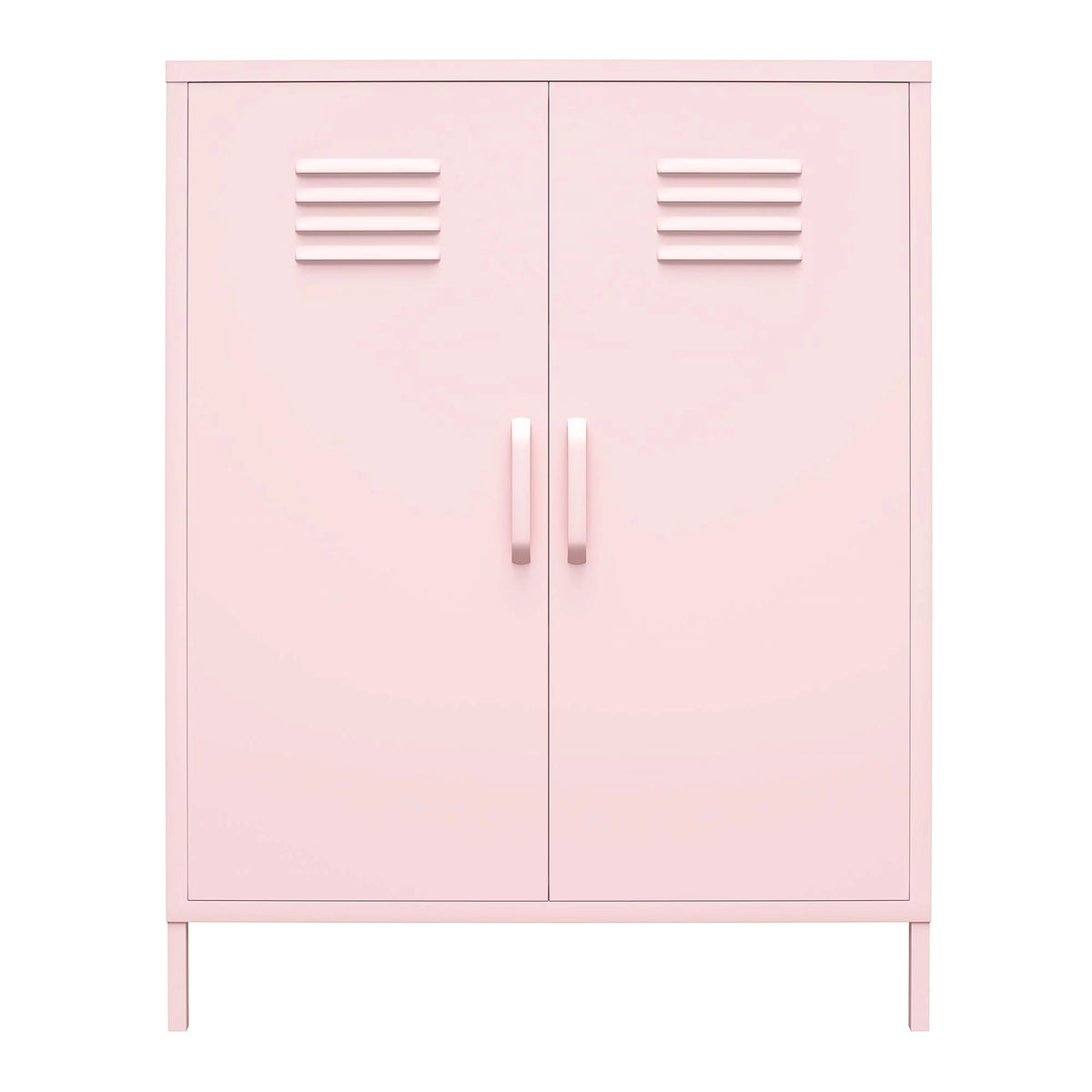 2 Door Metal Locker Style Storage Accent Cabinet J83849