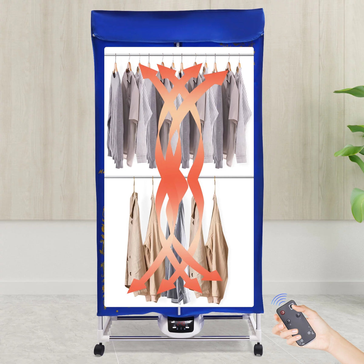 Portable Folding Clothes Dryer with Wheels Z160