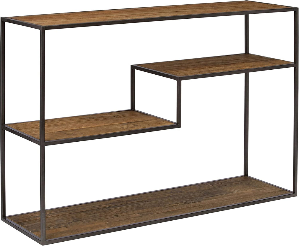 Mid-Century Modern Wood and Metal Bookcase P7318