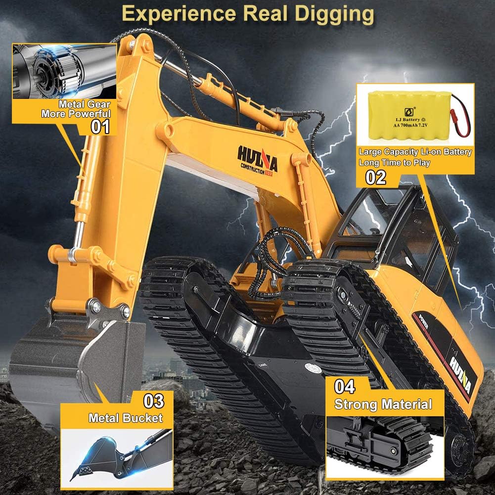 1/14 Scale 15 Channel 2.4Ghz RC Excavator J533