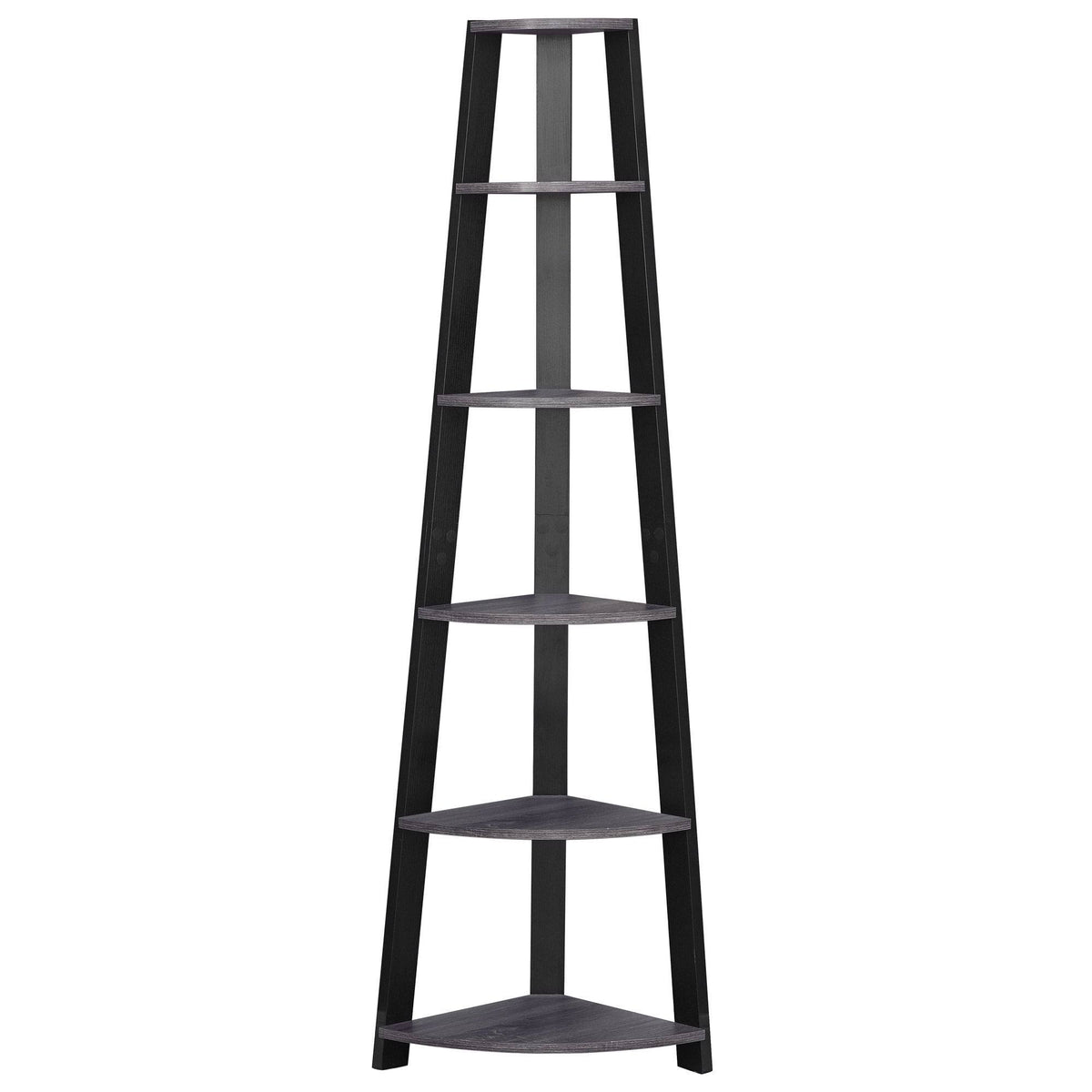 Grey-Black Corner Bookcase D57593