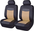 Black Leather Waterproof Car Seat Covers Full Set Q926