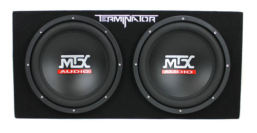 12 Dual Loaded Car Subwoofers + Box + Amp + Kit P5870