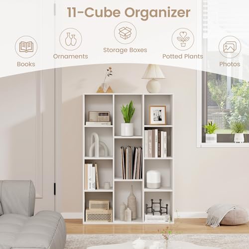 White 11 Cube Wooden Bookcase O842064