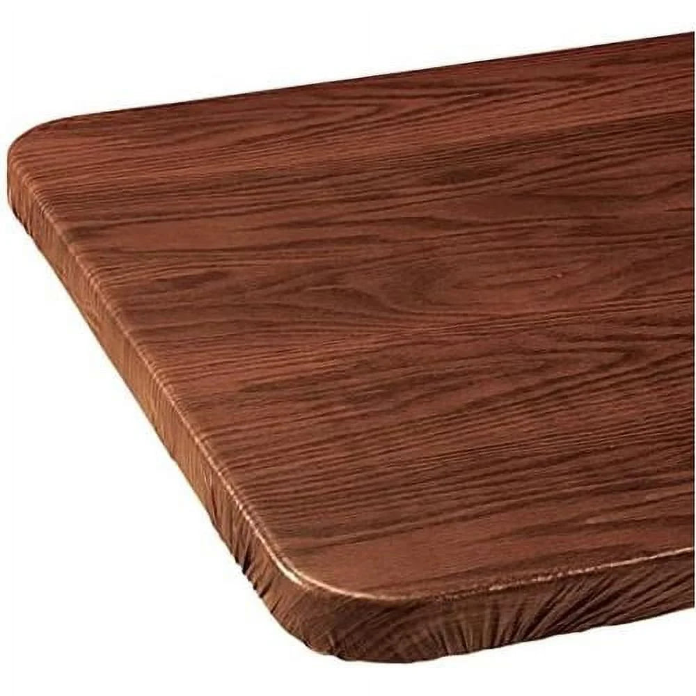 Mahogany Oblong Vinyl Table Cover U168275