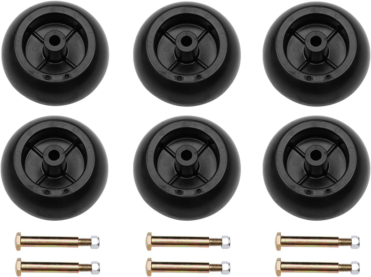 Lawn Mower Anti Scalp Deck Wheel Kit Set of 6 Replacement Pack of 2 J990046