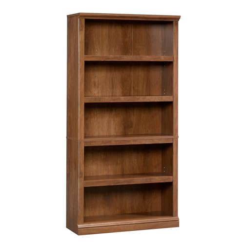 5 Tier Wooden Bookcase Bookshelf in Chalked Chestnut U24216