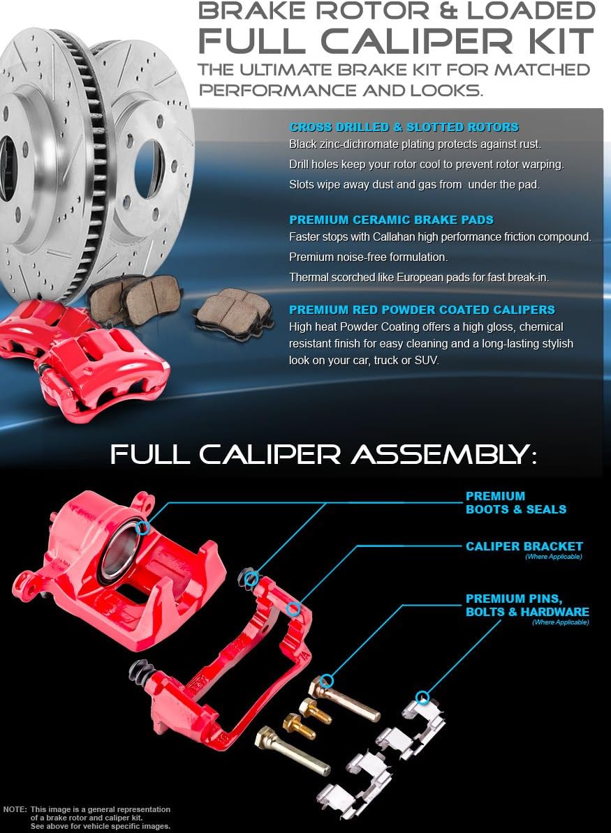 330 mm 6 Lug Brake Disc Rotors + Ceramic Brake Pads + Clips P50282