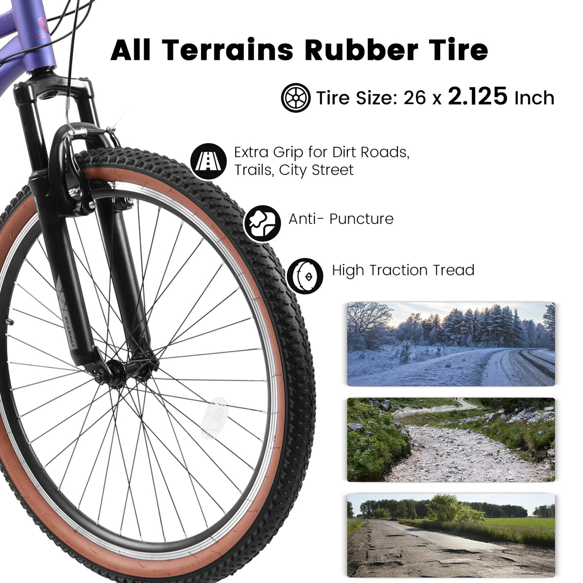 24 Inch 21-Speed Disc Brakes Front Suspension Mountain Bike S936149