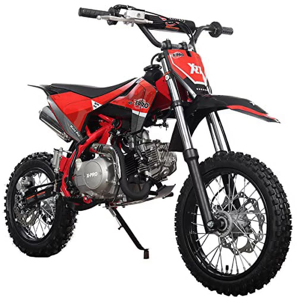 125cc Gas Pit Dirt Bike 4-Speed Semi-Automatic Kick Start 14"/12" Tires O446010