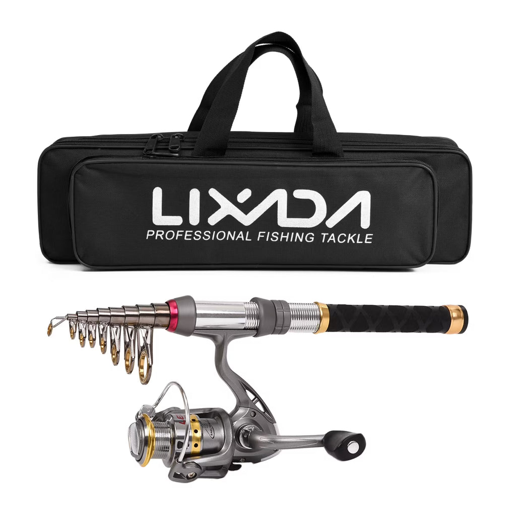 Carbon Fiber Telescopic Fishing Rod Reel Combo with Carrier Bag O787402