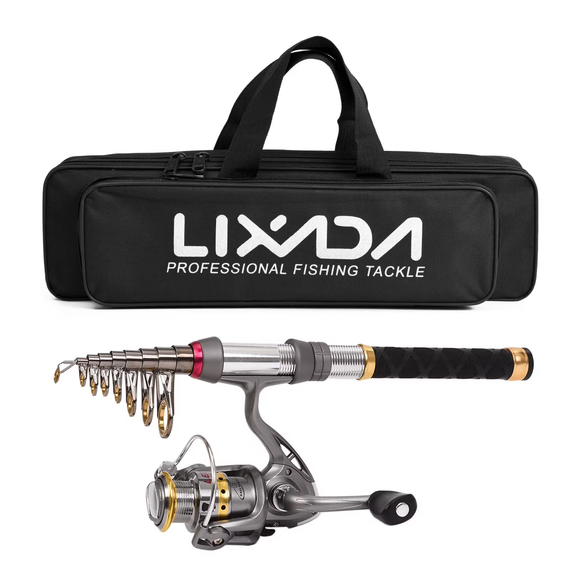 Carbon Fiber Telescopic Fishing Rod Reel Combo with Carrier Bag O787402