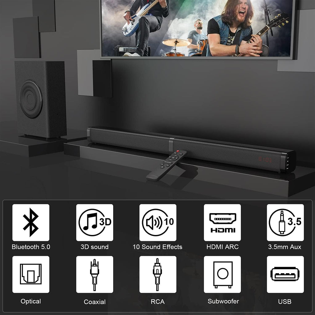 Sound Bars for TV with Subwoofer, 2.1 Channel L24505