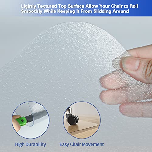 Clear 55'' x 35'' Thick Plastic Chair Mat W27960