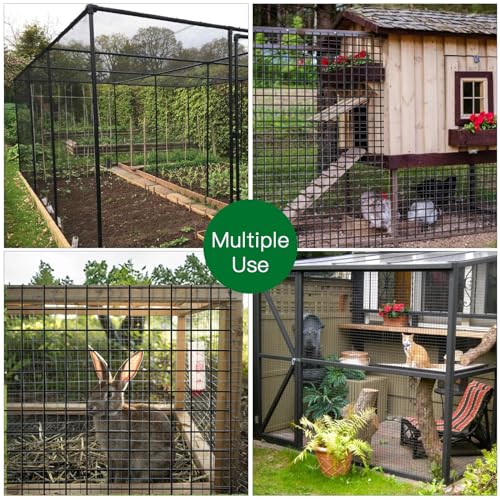 Black PVC Coated Welded Wire Fence 2inchx3inch 24inchx25ft 16Gauge Garden Border Fencing Roll M752
