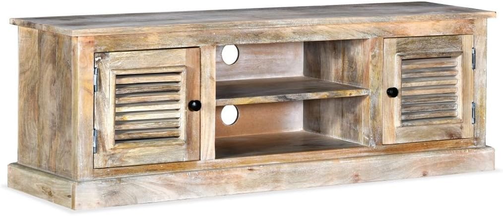 White Solid Mango Wood TV Cabinet A2535