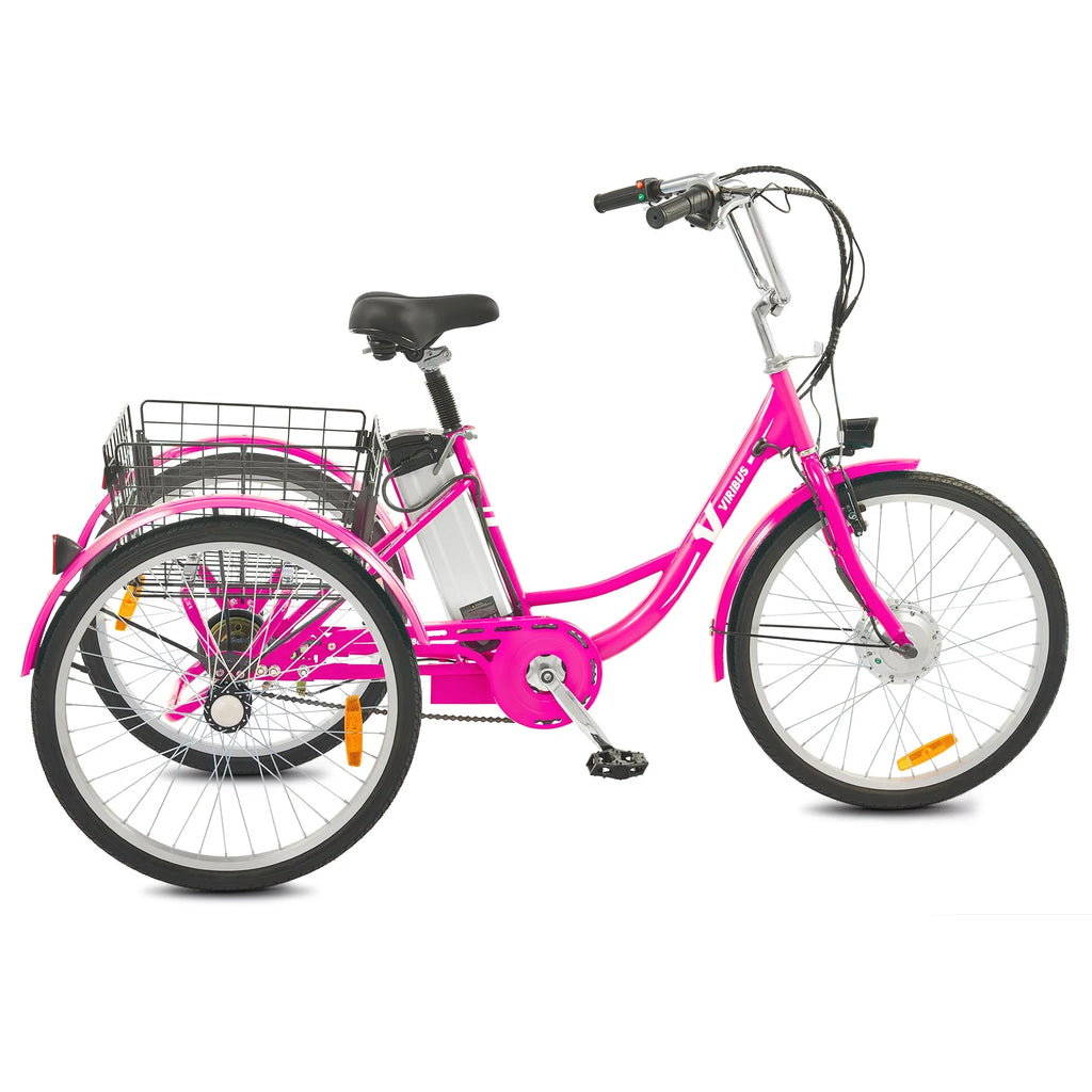 24 Inch Electric Tricycle with 250W Motor 36V 10Ah Battery Black V639778