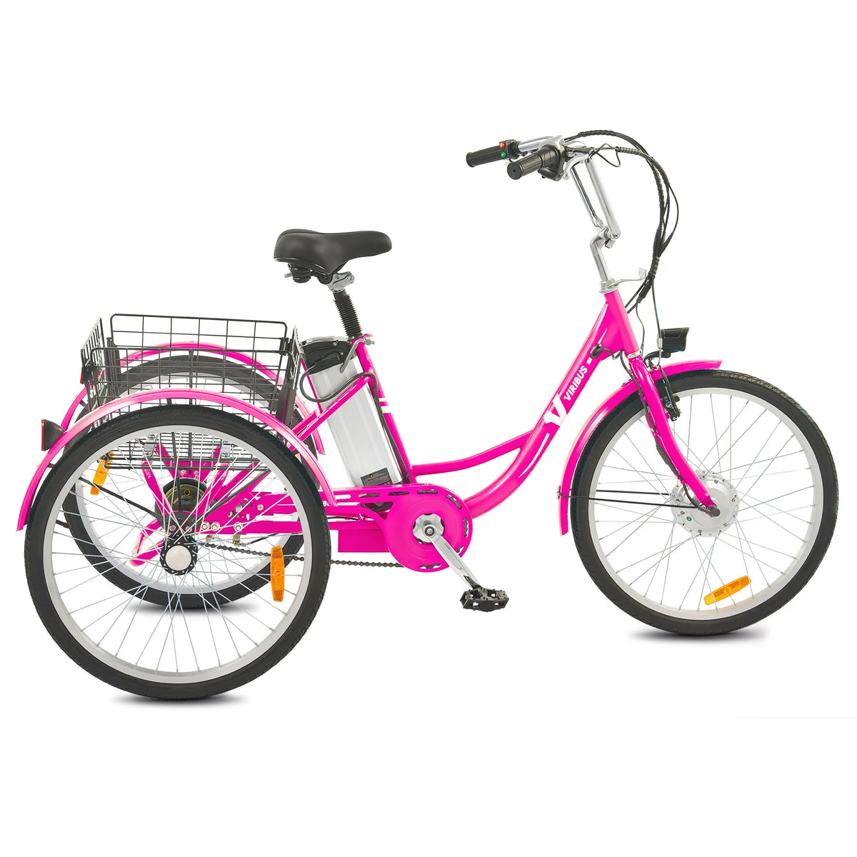 24 Inch Electric Tricycle with 250W Motor 36V 10Ah Battery Black V639778