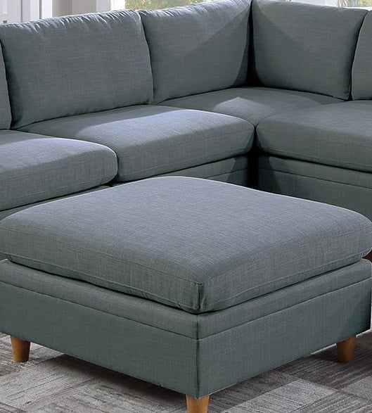 8pc Sectional Set Armless Chair Ottoman Wedge Couch B41353