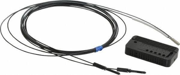 6.56' Long 25mm Radius Threaded Head Fiber Optic Cable Black R7611