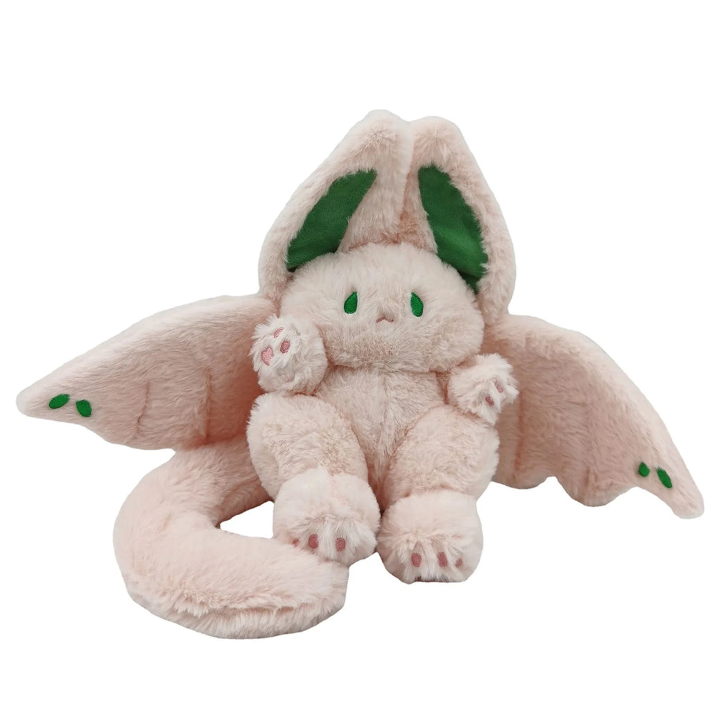 Pink Bat Rabbit Plush Toy with Wings Long Tail Stuffed Animal Pillow Doll A5446