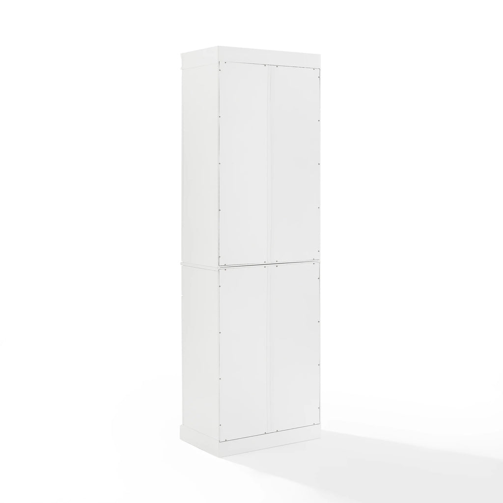 White MDF Wood Pantry (Set of 2) H148