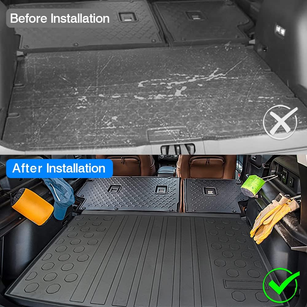 Cargo Mat for 2021 2022 Ford Bronco Sport, All Weather Cargo Liner Rear Trunk Mat, Non-Slip TPO, 4 Doors, Pack of 2 M55448