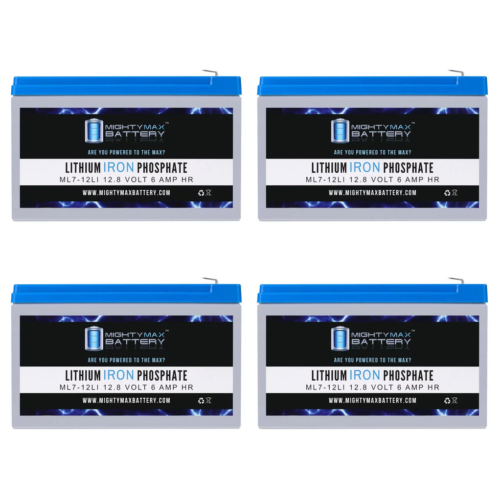 12V 7AH Lithium Replacement Battery 4 Pack H629037