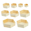 Set of 9 Unfinished Wooden Hexagon Shelves F876348