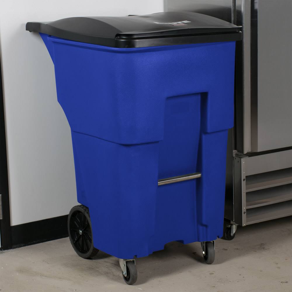 95 gal Blue Square Brute Rollout Container Z91051