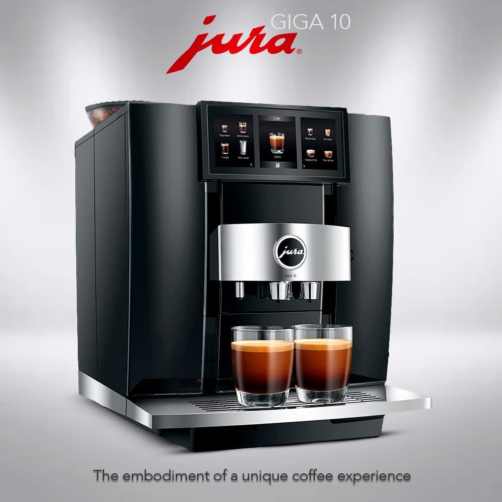 Diamond Black Automatic Espresso Machine Bundle with Water Stabilizer, Milk System Cleaner Mini-Tabs, Cleaning Tablets, Milk Containers, and Coffee Bean (6 Items) W2163