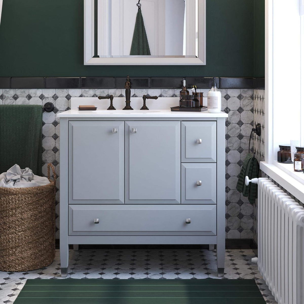 Gray Bathroom Vanity X922095