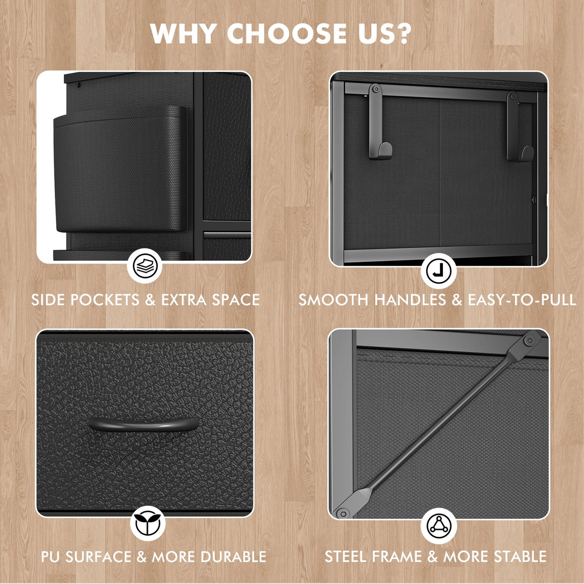 White 10 Drawer Dresser H2985