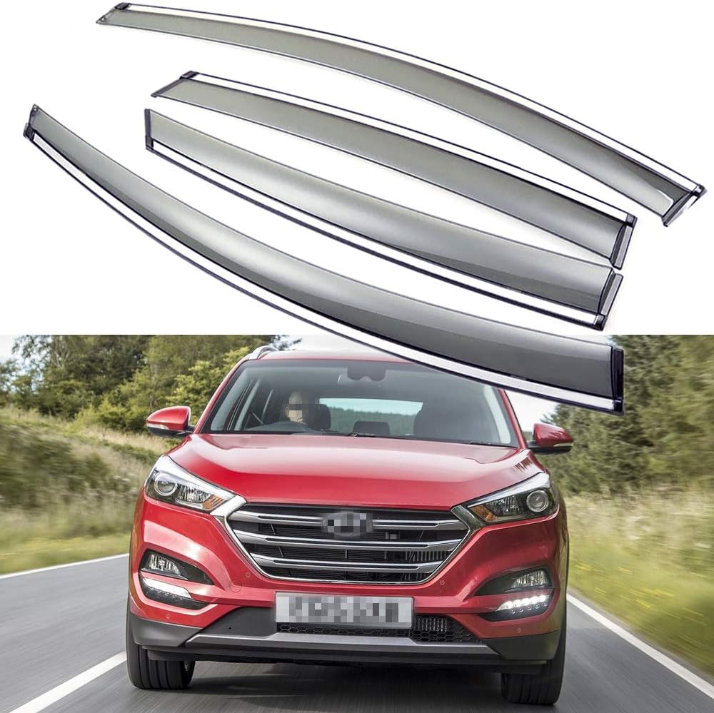Car Window Visor Vent Shade Deflector Sun/Rain Guards S6357