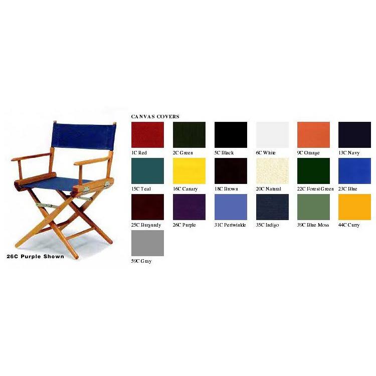 Tall Directors Chair Natural Frame Navy Canvas E3580