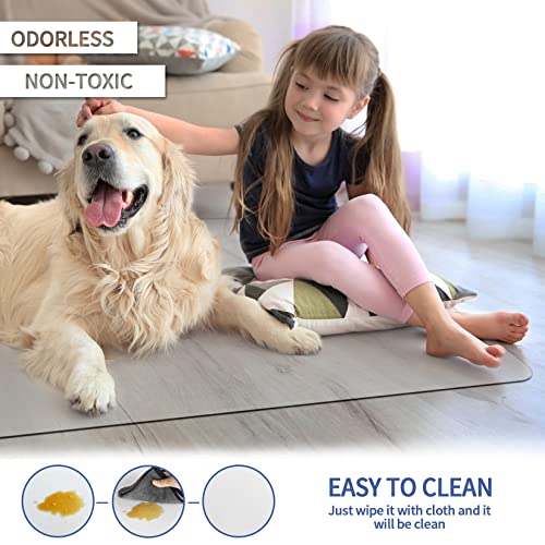 Clear 55'' x 35'' Thick Plastic Chair Mat W27960