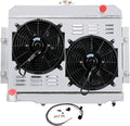 52MM 3 Row Core Aluminum Radiator with 2X12" Fan and Shroud S213