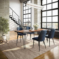 Solid Acacia Five Piece Dining Set with Upholstered Chairs Z4999