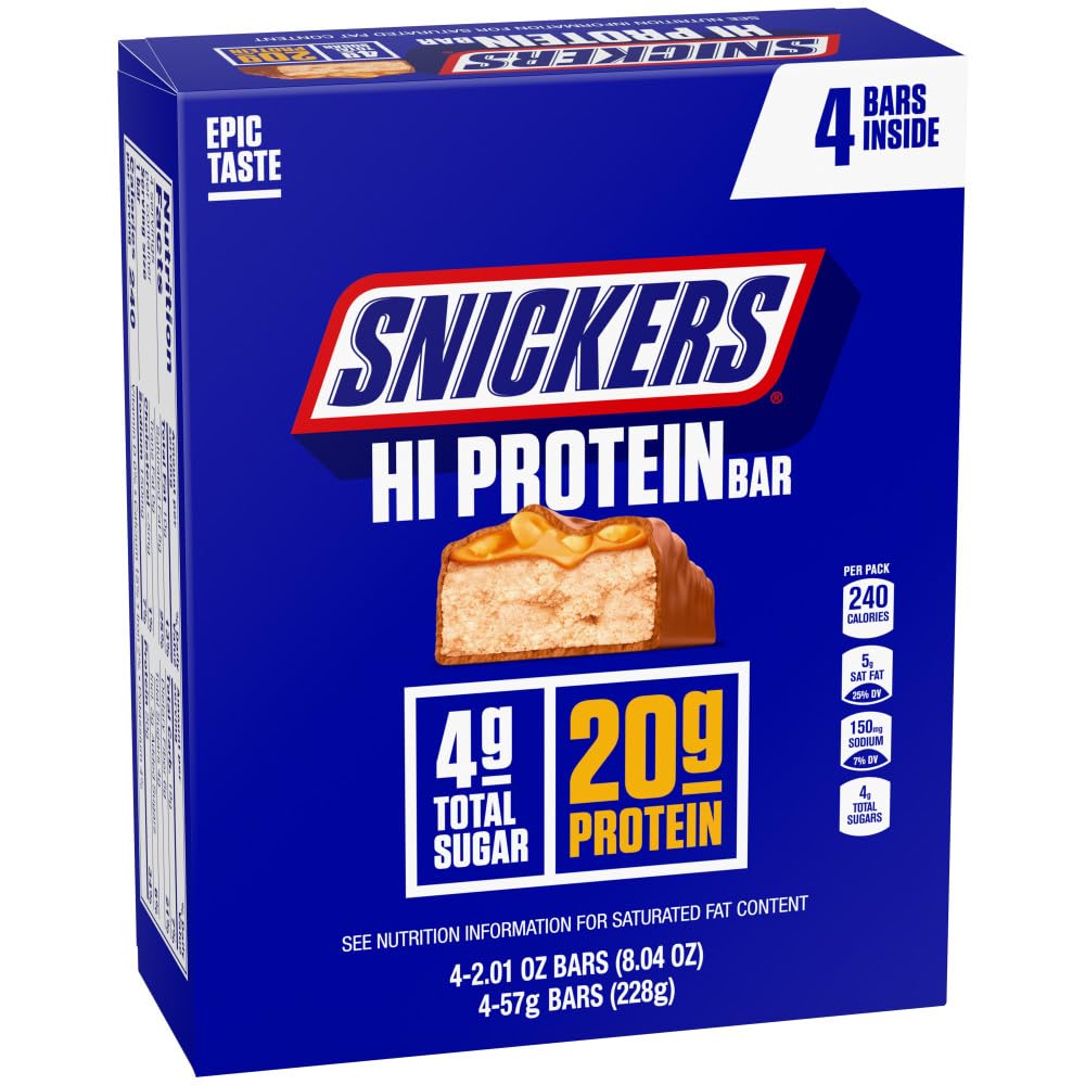 Peanut & Caramel Hi Protein Bar, 8.04 oz, 4 ct Box U43685