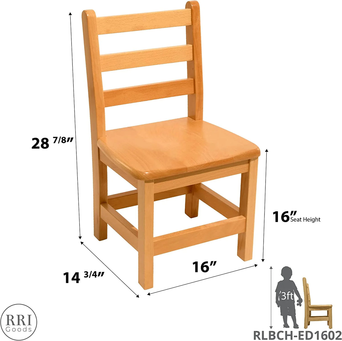 16" Seat Height Toddler Reading Chair 2-Pack T298