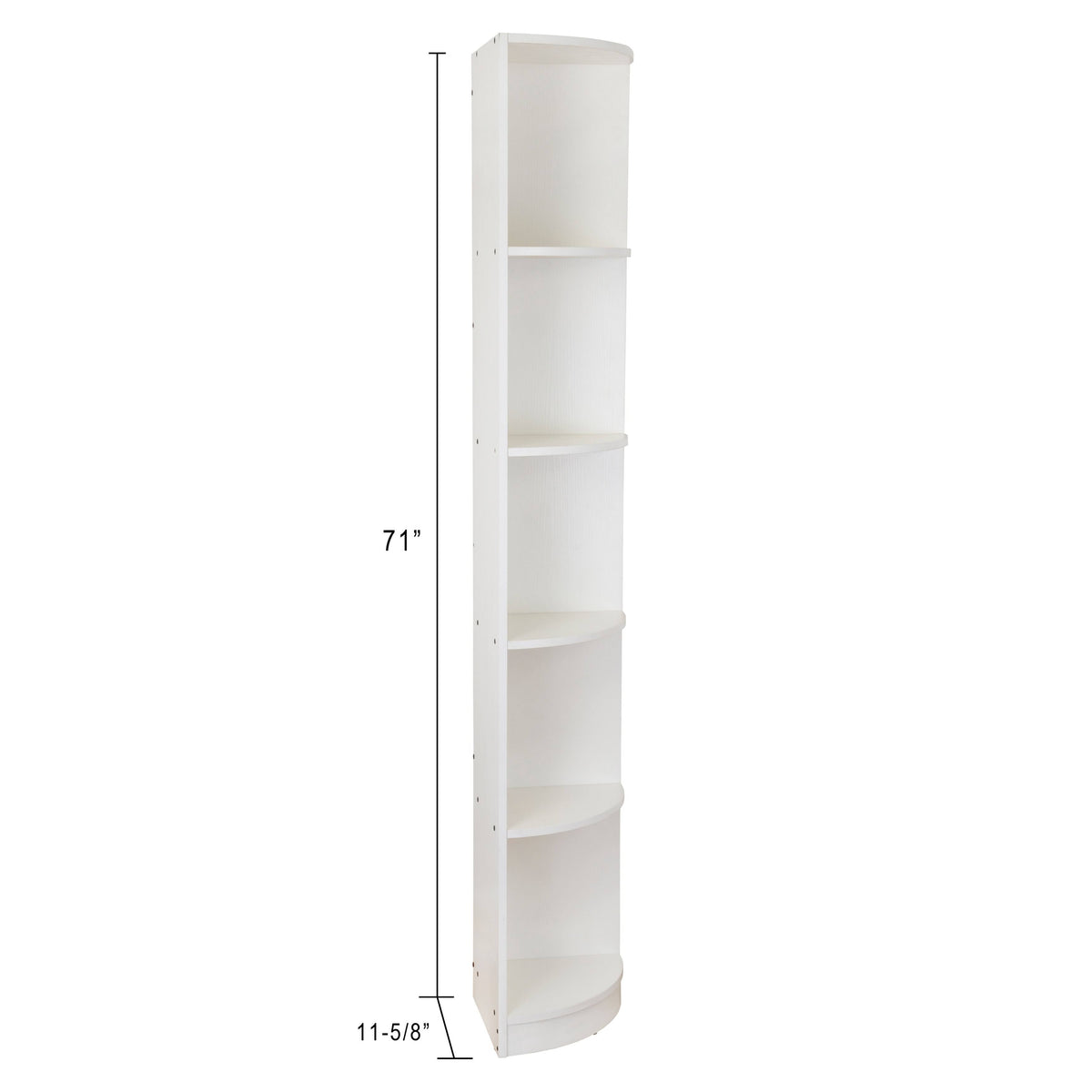 5 Tier Corner Wooden Bookcase Shelving Unit E76658
