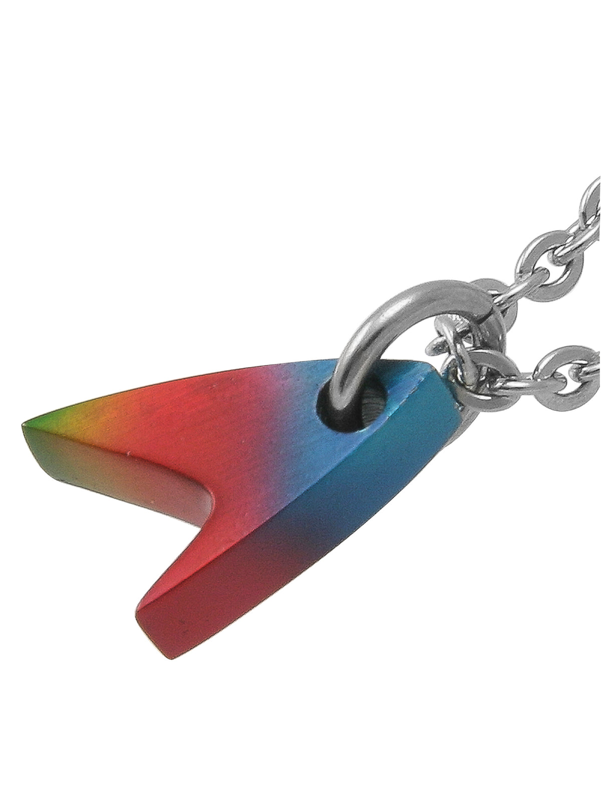 Titanium Rainbow Pendant Necklace D975